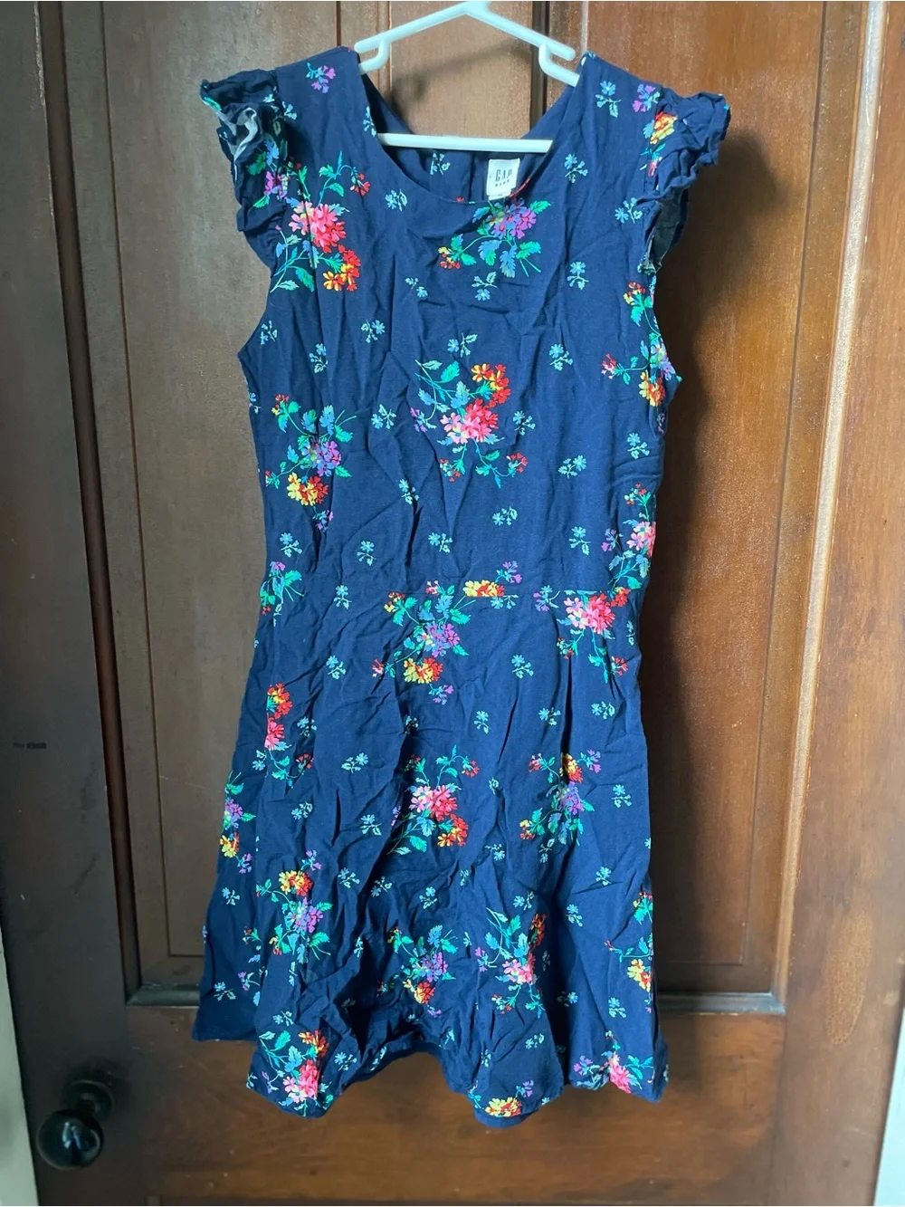 Gap girls extra large blue floral dress